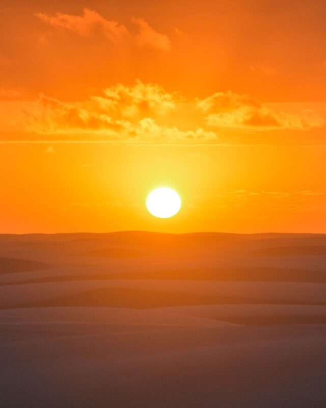 por do sol no lencois maranhenses